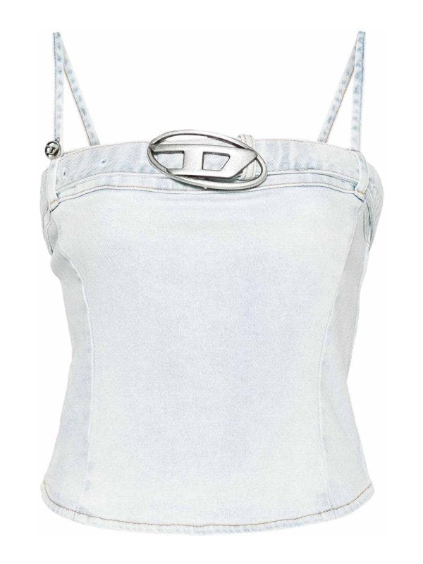 Top 'de-lucy-s' Blu Denim Chiaro