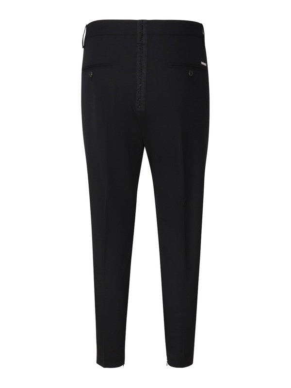 Pantaloni In Misto Lana Stretch