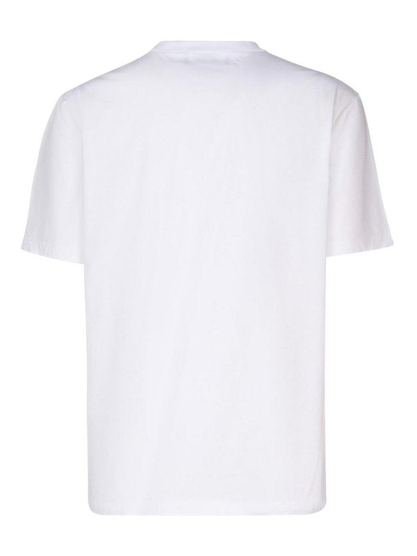 T-shirt In Cotone Con Pattinatore Di Foglie