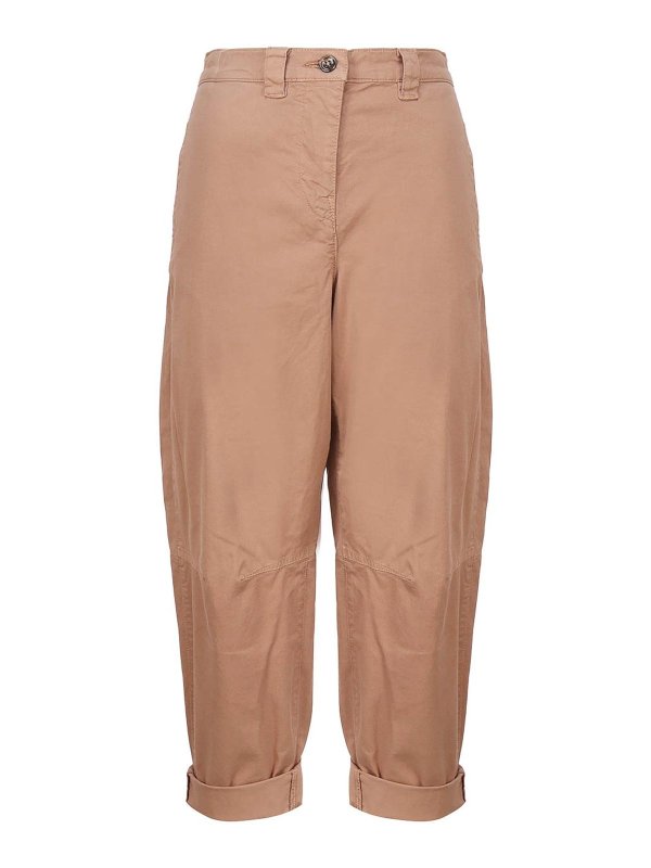 Pantaloni Carota In Tessuto Cavallery