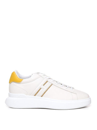 Scarpe Con Logo Bianco Giallo