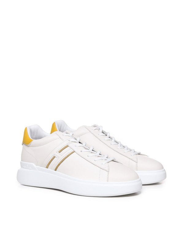 Scarpe Con Logo Bianco Giallo