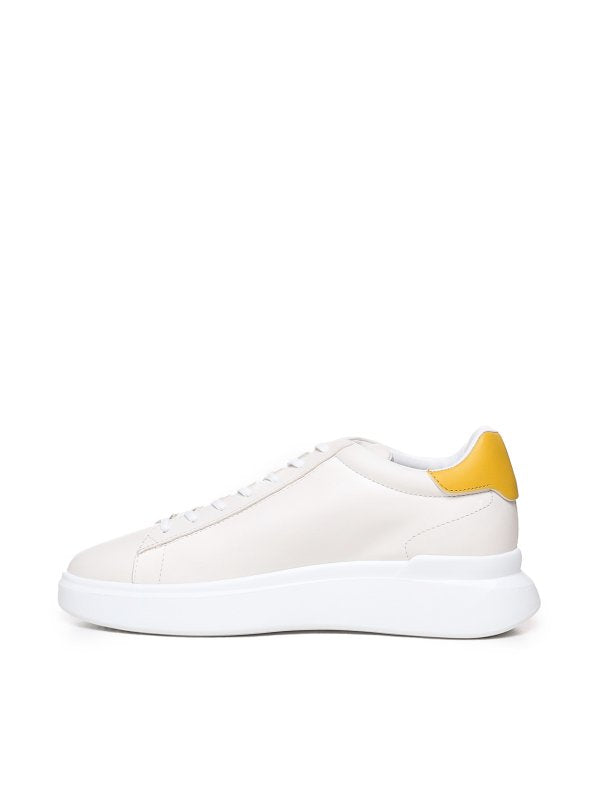 Scarpe Con Logo Bianco Giallo