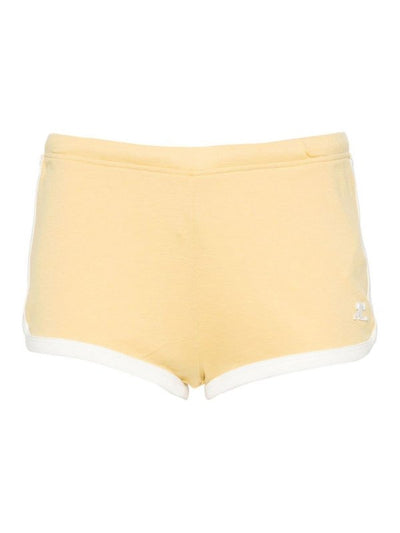 Mini Shorts In Cotone A Contrasto