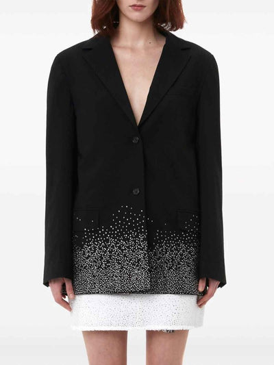 Blazer Con Orlo In Cristalli