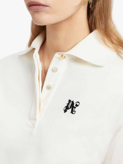 Polo Corta Con Monogramma Pa