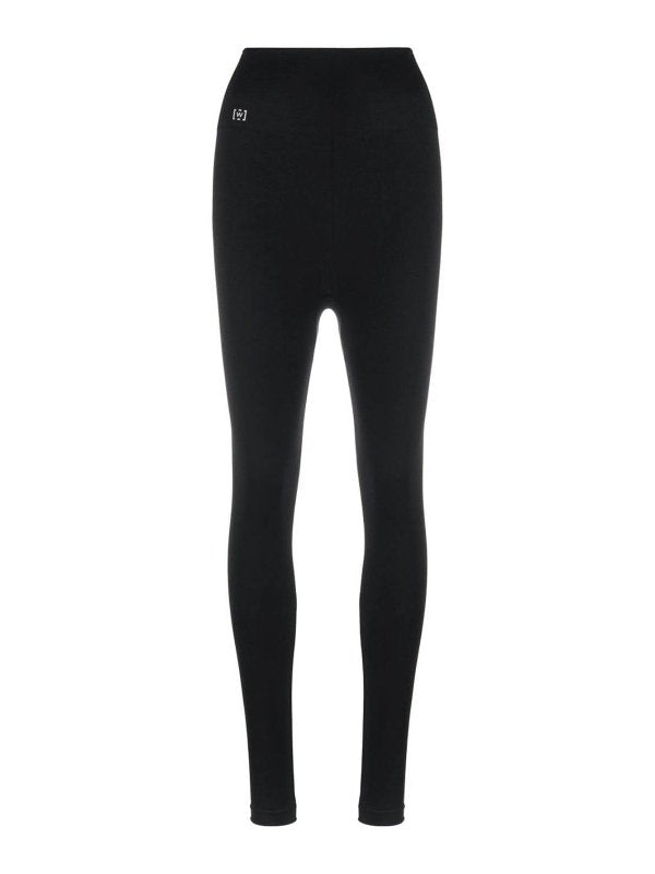 Leggings Arricciati In Jersey Stretch