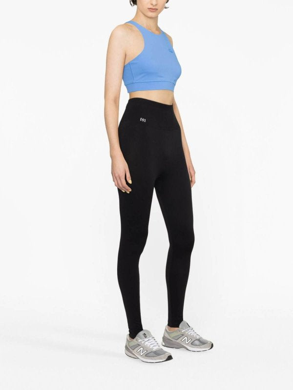 Leggings Arricciati In Jersey Stretch