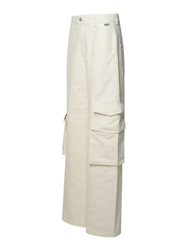 Jeans In Cotone Bianco