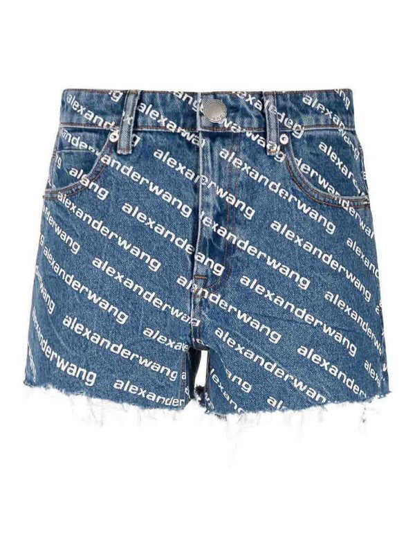 Shorts Denim Con Stampa