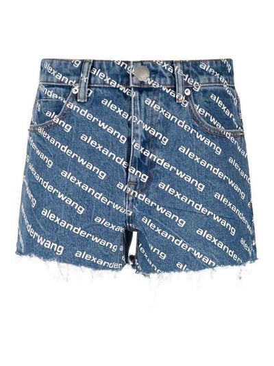 Shorts Denim Con Stampa