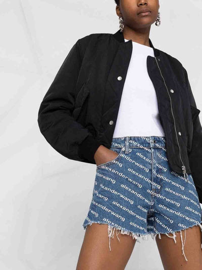 Shorts Denim Con Stampa