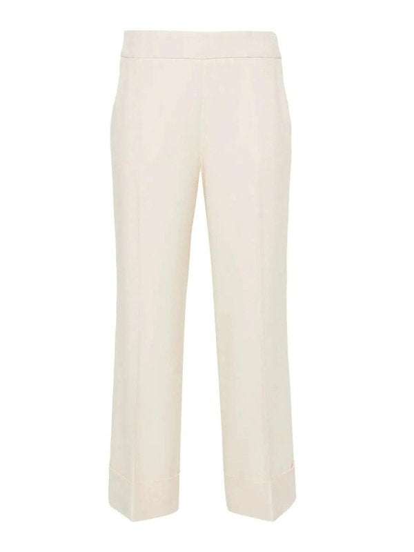 Pantaloni Cropped Con Zip Laterale