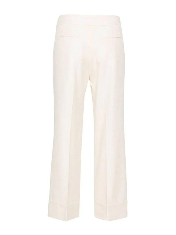 Pantaloni Cropped Con Zip Laterale