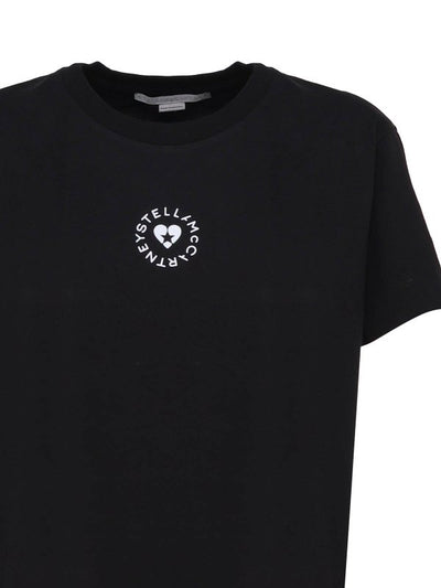 T-shirt  In Cotone Con Logo Circolare