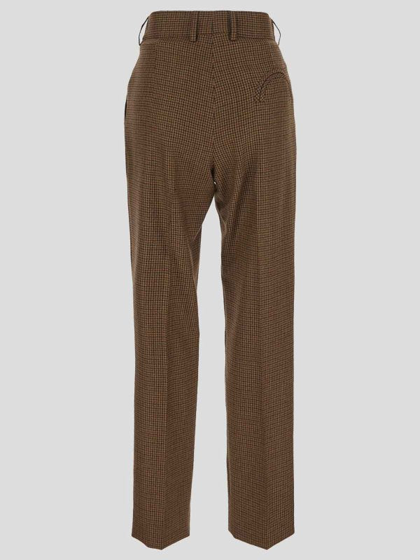 Pantaloni Beige Con Tasche Laterali