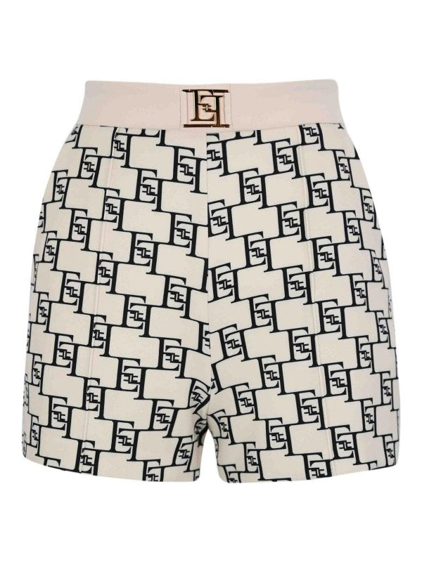 Shorts In Doppio Crepe Elasticizzato