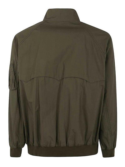 Bomber In Cotone Lavato Con Zip Laterale