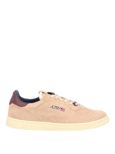 Sneakers Basse In Pelle Scamosciata