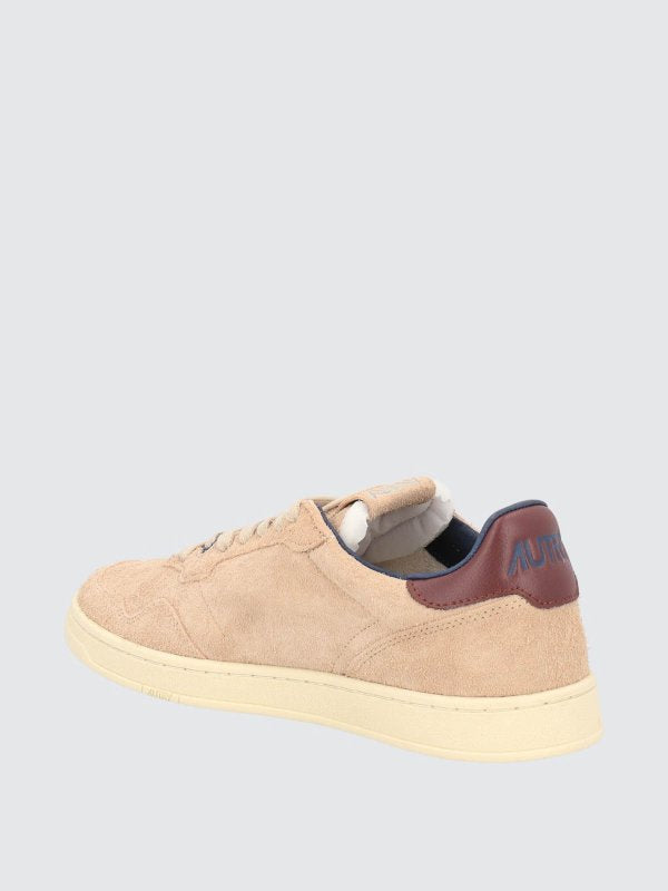 Sneakers Basse In Pelle Scamosciata