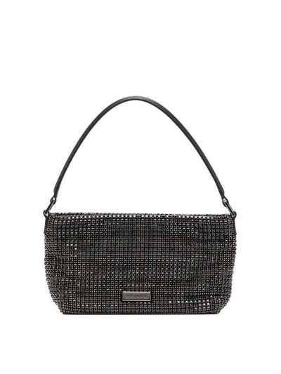 Borsa Hobo Piccola Con Diamanti Argento