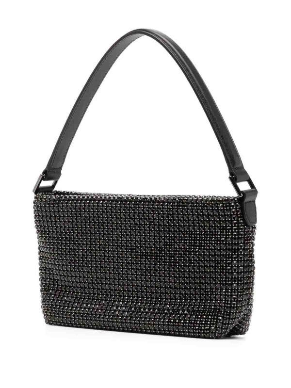 Borsa Hobo Piccola Con Diamanti Argento