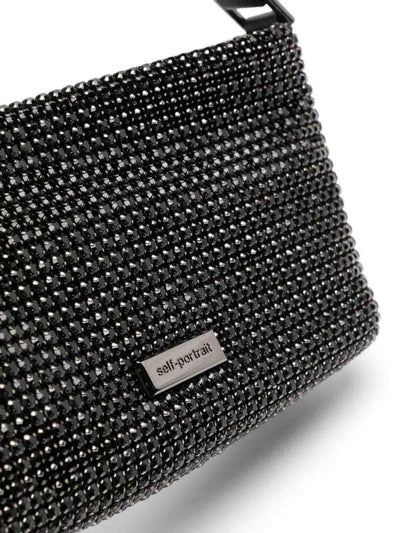 Borsa Hobo Piccola Con Diamanti Argento