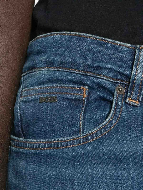 Jeans Slim Fit In Cotone Elasticizzato