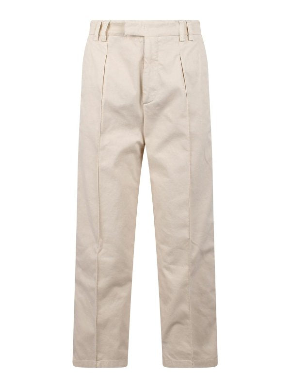 Pantaloni Cropped A Gamba Dritta