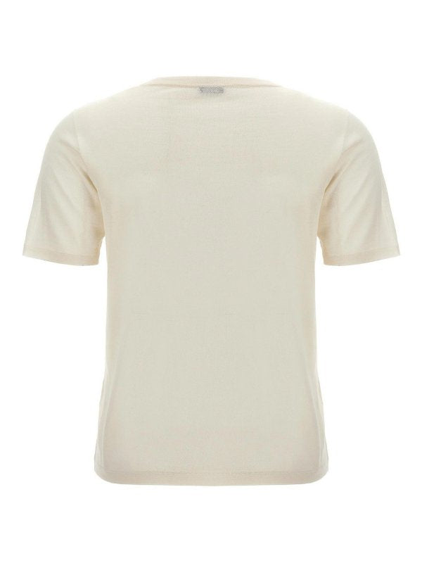 T-shirt In Cashmere Di Seta