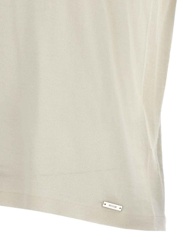 T-shirt In Cashmere Di Seta