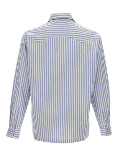 Camicia A Righe Con Monogramma