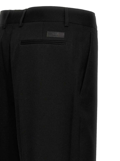 Pantaloni In Twill Di Lana