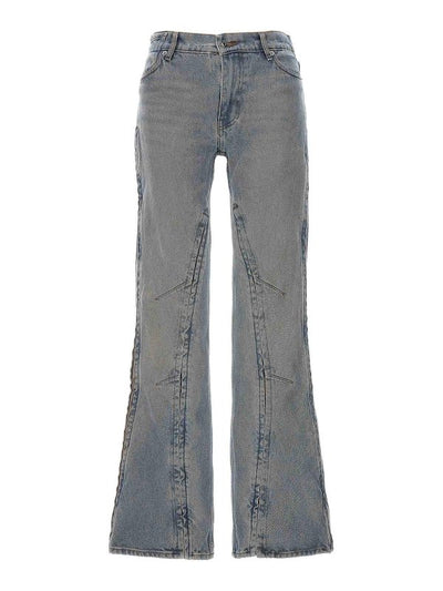 Jeans Con Gancio E Occhiello