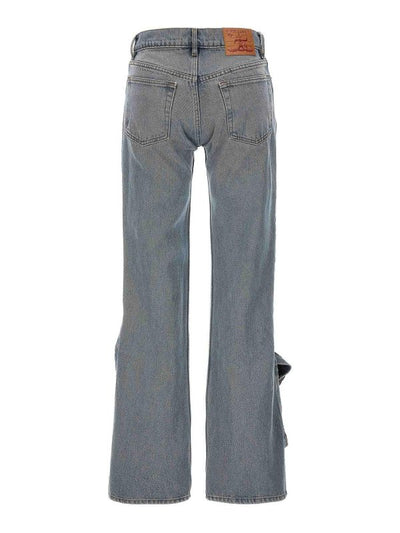 Jeans Con Gancio E Occhiello