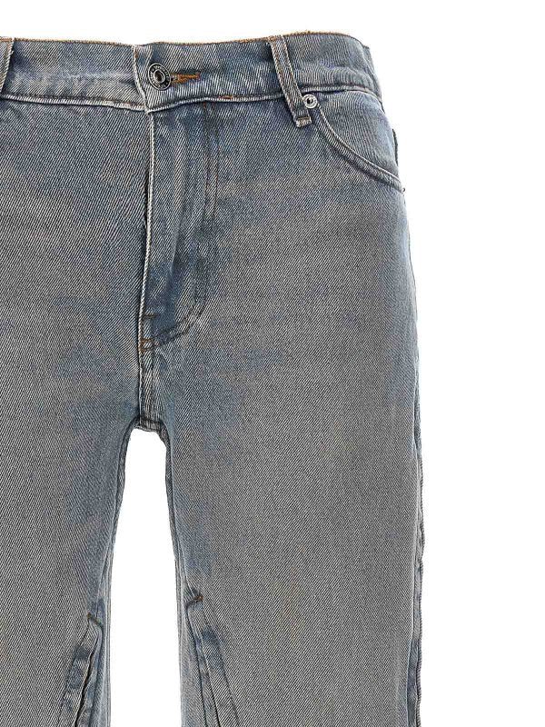 Jeans Con Gancio E Occhiello