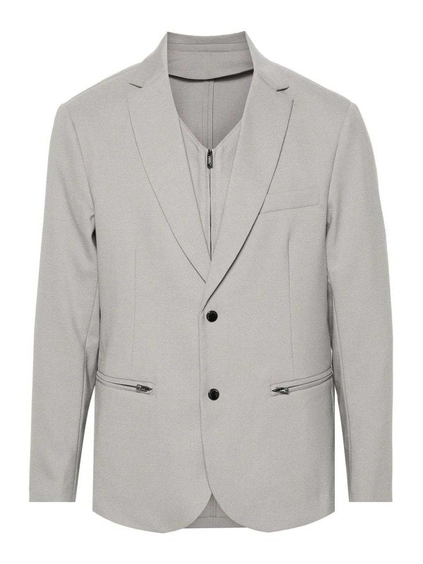 Giacca Blazer Monopetto In Misto Lana