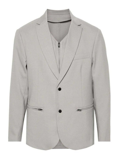 Giacca Blazer Monopetto In Misto Lana