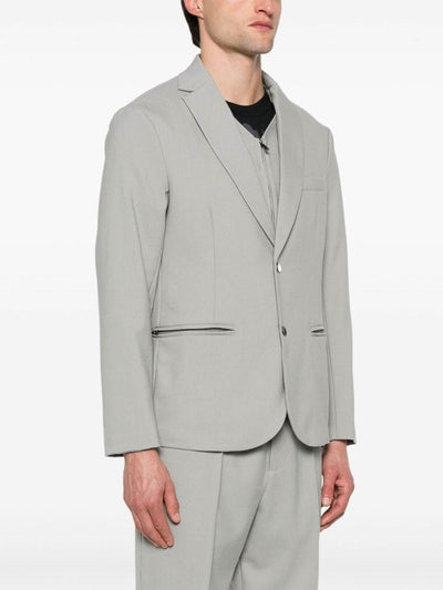 Giacca Blazer Monopetto In Misto Lana