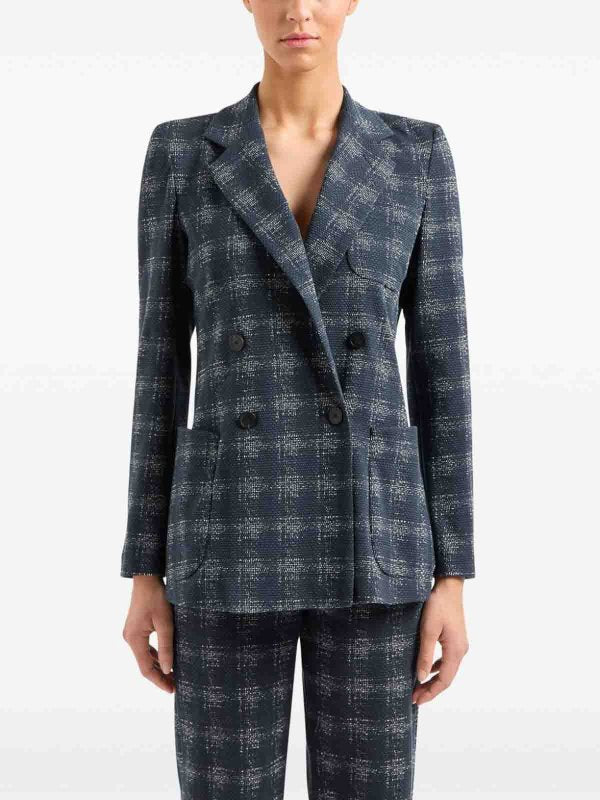 Giacca Blazer Monopetto In Cotone