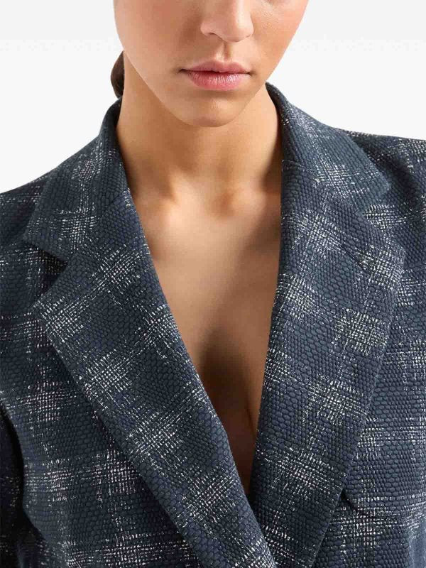 Giacca Blazer Monopetto In Cotone