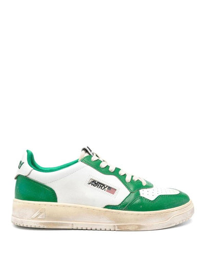 Sneakers Basse In Pelle Super Vintage