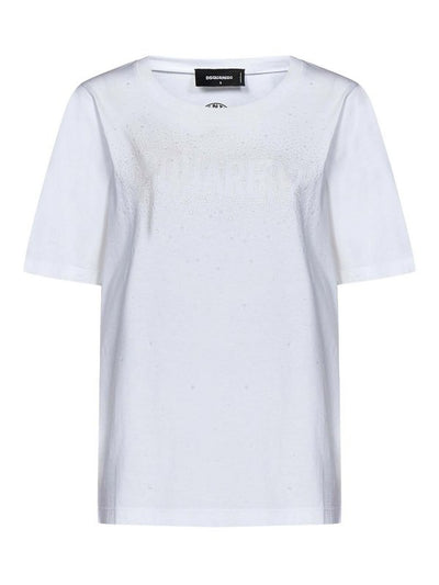 T-shirt Easy Fit In Jersey Di Cotone Bianco