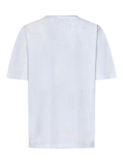 T-shirt Easy Fit In Jersey Di Cotone Bianco