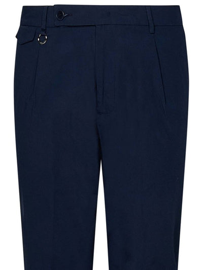Pantaloni Chino Blu Navy In Cotone Stretch