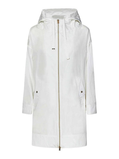 Parka Bianco In Nuovo Taffeta Techno