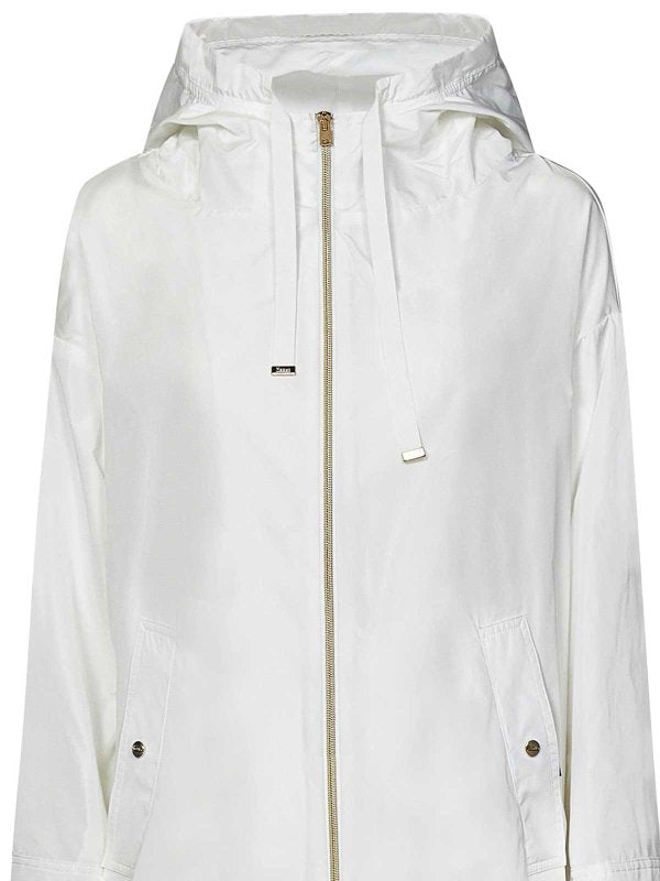 Parka Bianco In Nuovo Taffeta Techno