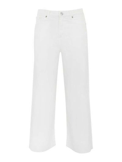 Pantaloni In Denim Bianco