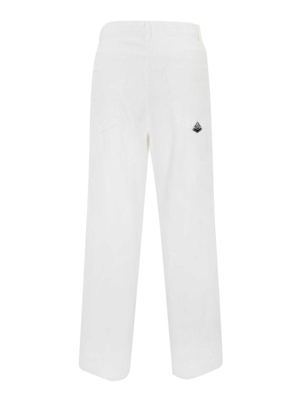 Pantaloni In Denim Bianco