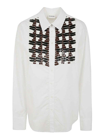 Camicia Plastron Con Paillettes